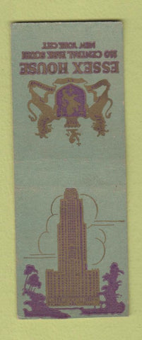 Matchbook Cover - Essex Hotel New York City Deco BOBTAIL