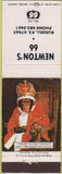 Matchbook Cover - Newton's Phillips 66 oil gas Russell KS