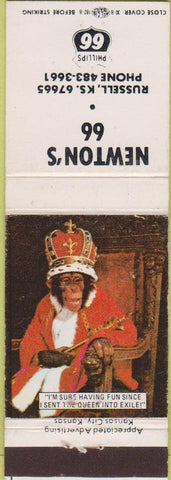 Matchbook Cover - Newton's Phillips 66 oil gas Russell KS