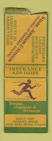 Matchbook Cover - Stark Johnson Stinson Insurance BOBTAIL