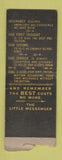 Matchbook Cover - Stark Johnson Stinson Insurance BOBTAIL
