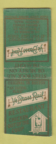 Matchbook Cover - Ye Brass Rail Boston MA BOBTAIL