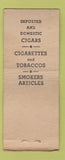 Matchbook Cover - Ehrlich's Pipes tobacco Boston MA BOBTAIL