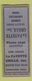 Matchbook Cover - LaFayette Grille Greenwich CT low phone # WEAR BOBTAIL