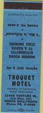 Matchbook Cover - Troquet Motel North Hollywood CA blue