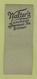Matchbook Cover - Walter's Restaurant Brookline MA rooster deco BOBTAIL