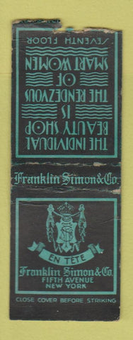Matchbook Cover - Franklin Simon Beauty Salon New York City WEAR BOBTAIL