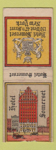 Matchbook Cover - Hotel Somerset New York City BOBTAIL