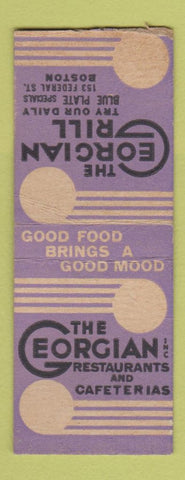 Matchbook Cover - Georgian Grill Boston MA BOBTAIL