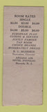 Matchbook Cover - Molly Pitcher Hotel Red Bank NJ girlie BOBTAIL