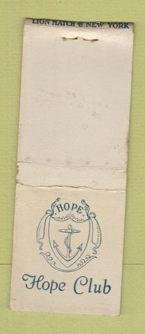 Matchbook Cover - Hope Club WEAR BOBTAIL