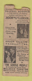 Matchbook Cover LA CA Gentle People Rocket to the Moon Play Movie? POOR BOBTAIL