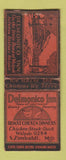 Matchbook Cover - Delmonico Inn Walpole MA low phone # BOBTAIL