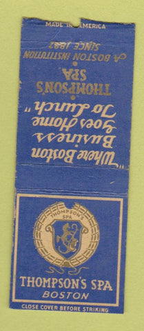 Matchbook Cover - Thompson's Spa Boston MA WEAR BOBTAIL