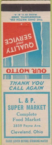 Matchbook Cover - L and P Super Market Cleveland OH