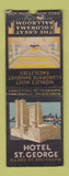 Matchbook Cover - Hotel ST George Brooklyn NY Deco early feature WEAR BOBTAIL