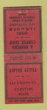 Matchbook Cover - Kopper Kettle Coffee Shop Clinton MA WEAR BOBTAIL