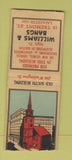 Matchbook Cover - Williams * Bang  Boston MA WEAR BOBTAIL