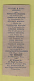 Matchbook Cover - Williams * Bang  Boston MA WEAR BOBTAIL