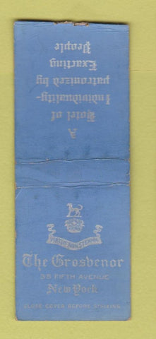 Matchbook Cover - The Grosvenor Hotel New York City WEAR BOBTAIL