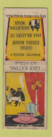 Matchbook Cover - Dorothy Muriel's Home Dining Brighton MA WORN BOBTAIL