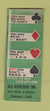Matchbook Cover - Old Heidelberg Inn Oakland CA BOBTAIL