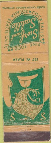 Matchbook Cover - Surf and Saddle Solano Beach CA