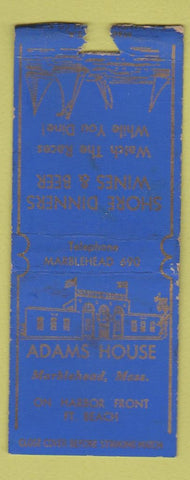Matchbook Cover - Adams House Marblehead MA low phone # WEAR BOBTAIL