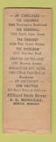 Matchbook Cover - Affiliated Hotels Chicago Detroit BOBTAIL