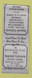 Matchbook Cover - Imperial Cafeteria  BOBTAIL