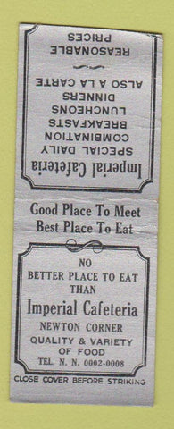 Matchbook Cover - Imperial Cafeteria  BOBTAIL