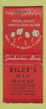 Matchbook Cover - Riley's Mad House Lockport NY WORN BOBTAIL