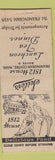 Matchbook Cover - 1912 House Framingham Centre MA girlie BOBTAIL