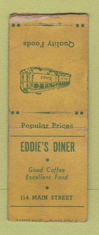 Matchbook Cover - Eddie's Diner WORN BOBTAIL