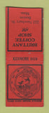 Matchbook Cover - Brittany Coffee Shop Boston MA BOBTAIL