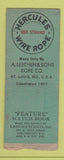 Matchbook Cover - A Leschen Hercules Rope Chicago Denver feature BOBTAIL