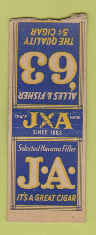 Matchbook Cover - JA Cigars BOBTAIL