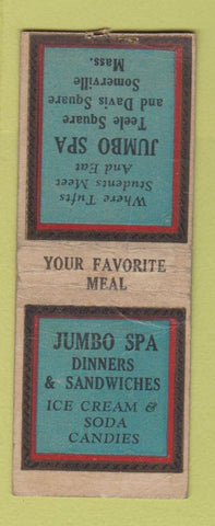 Matchbook Cover - Jump Spa Somerville MA WORN BOBTAIL