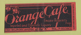 Matchbook Cover - Orange Cafe Chicago? BOBTAIL