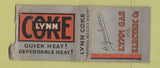 Matchbook Cover - Lynn Coke Coal MA WORN BOBTAIL