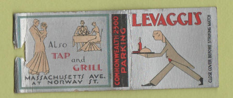 Matchbook Cover - Levaggi's Restaurant Boston MA BOBTAIL