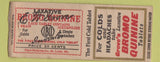 Matchbook Cover - Grove's Bromo Quinine Laxative St Louis MO WEAR BOBTAIL
