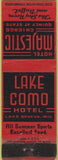 Matchbook Cover - Hotel Majestic Lake Como Chicago IL WEAR
