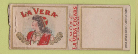 Matchbook Cover - La Vera Cigars Havana girlie WEAR BOBTAIL