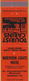 Matchbook Cover - Northern Lights Motel South International Falls MN