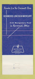 Matchbook Cover - Kenwood Lincoln Mercury OH 30 Strike