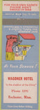 Matchbook Cover - Wagoner Hotel Rochester MN