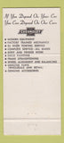 Matchbook Cover - Emrich Chevrolet Manchester PA STAMPED 30 Strike