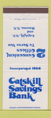 Matchbook Cover - Catskill Savings Bank Ravena NY 30 Strike
