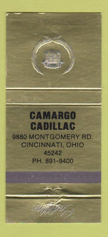 Matchbook Cover - Camargo Cadillac Cincinnati OH 30 Strike